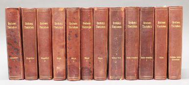 Alfred Brehm: Brehms Tierleben, 12 Bände, Leipzig und Wien, teils beschädigt (nicht koll.)