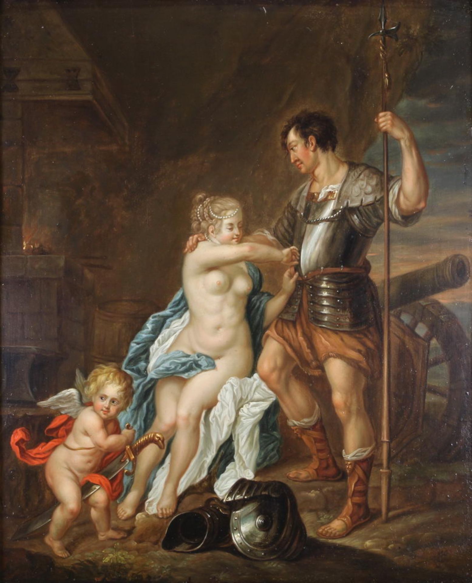Werff, Adriaen van der (1659 Karlinger-Ambacht - 1722 Rotterdam), nach, "Venus, Mars und Amor in de