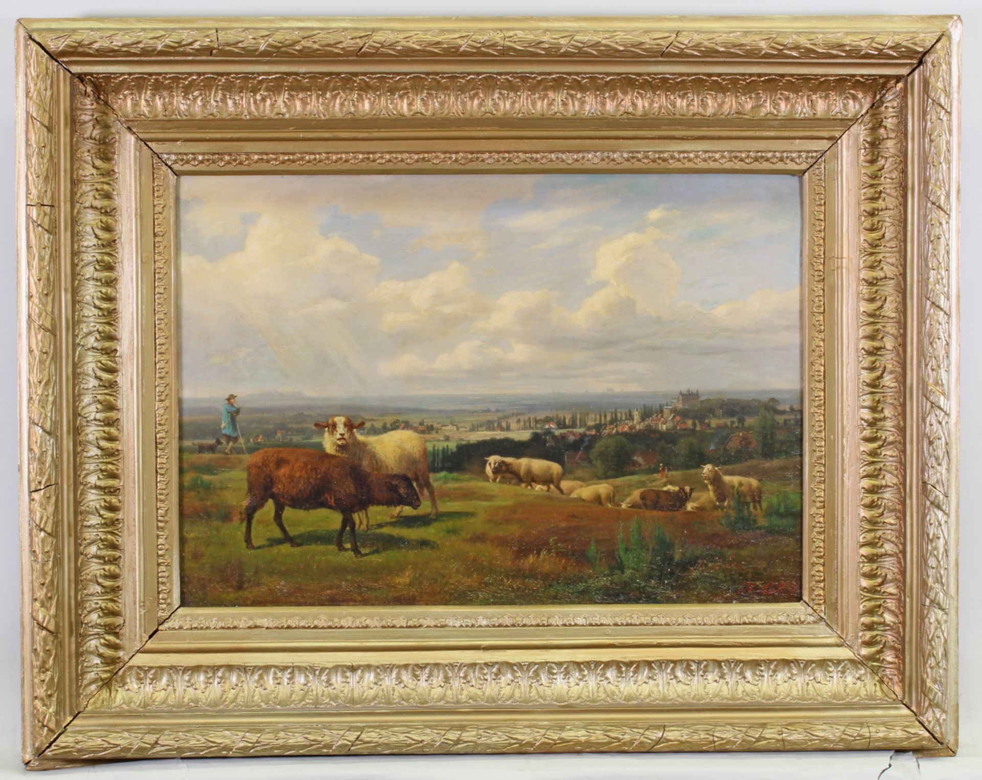 Lot, Henry (1821/22 Gendringen - 1878 Düsseldorf, Schüler von B. C. Koekkoek, Landschaftsmaler), - Image 2 of 4