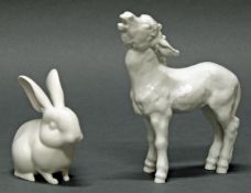 Porzellanfigur, "Junger Esel", Meissen, Schwertermarke, 1. Wahl, Modellnummer 78778, Weißporzellan