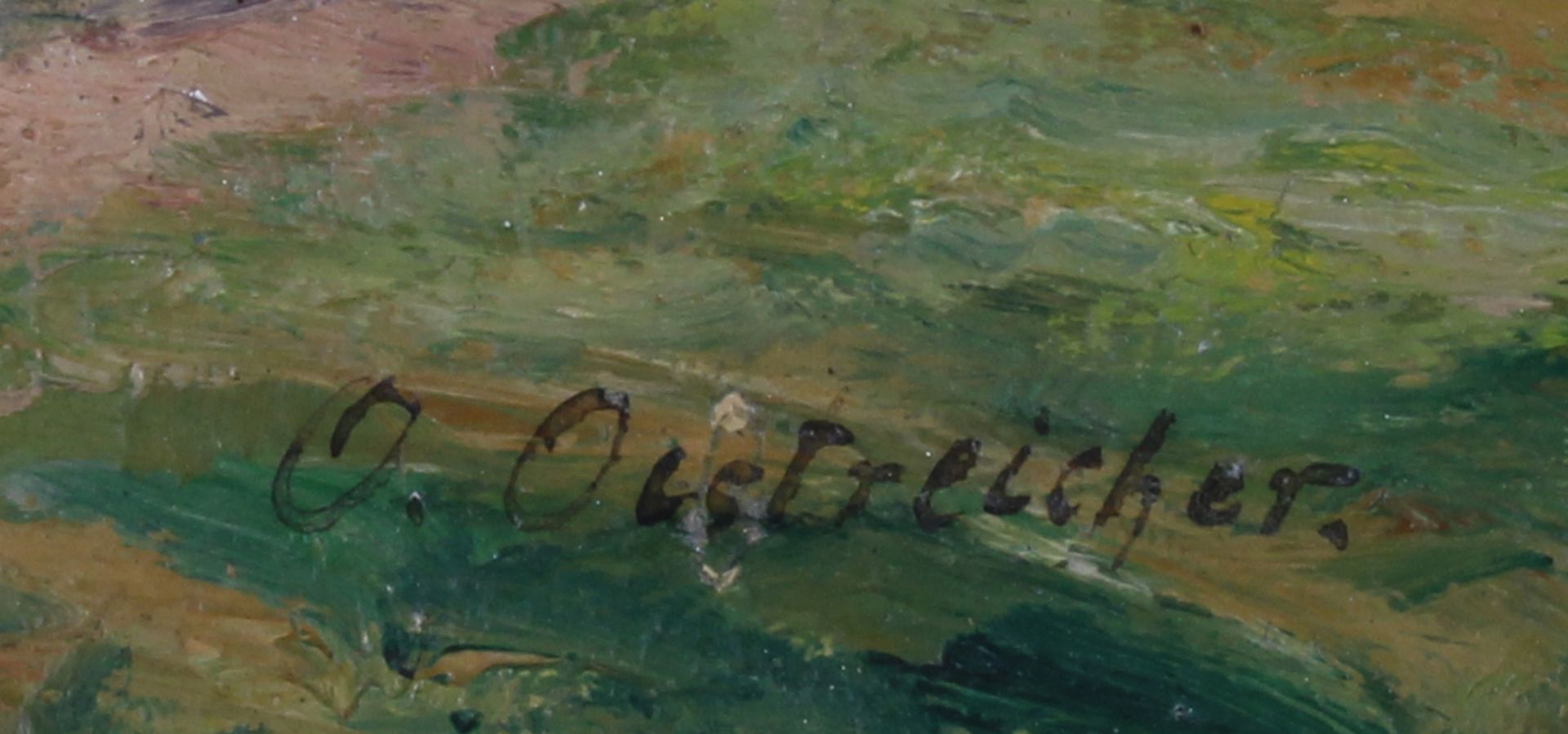 Oestreicher, Oskar (20. Jh), 3 Landschaften, Öl auf Sperrholz, jeweils signiert, ca. 30 x 35 cm, e - Image 9 of 9