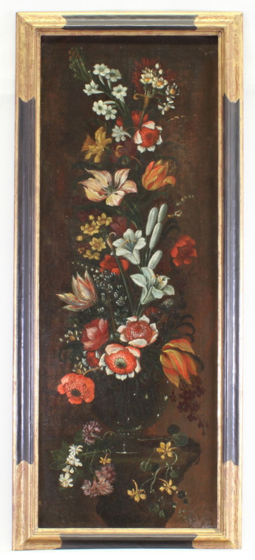 Niederländischer Stilllebenmaler (18. Jh.), Pendants, "Blumenstillleben", Öl auf Leinwand, doubli - Image 4 of 6