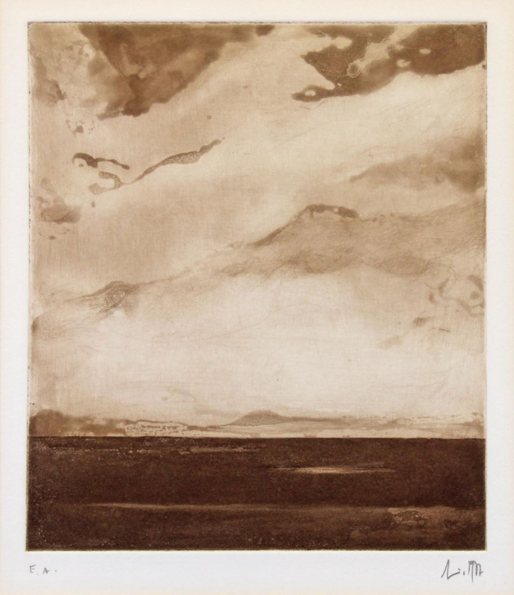 Lichtner-Aix, Werner (1939 - 1987), 3 Radierungen, auf Papier, "Camargue - Variationen einer Meerla - Image 6 of 6