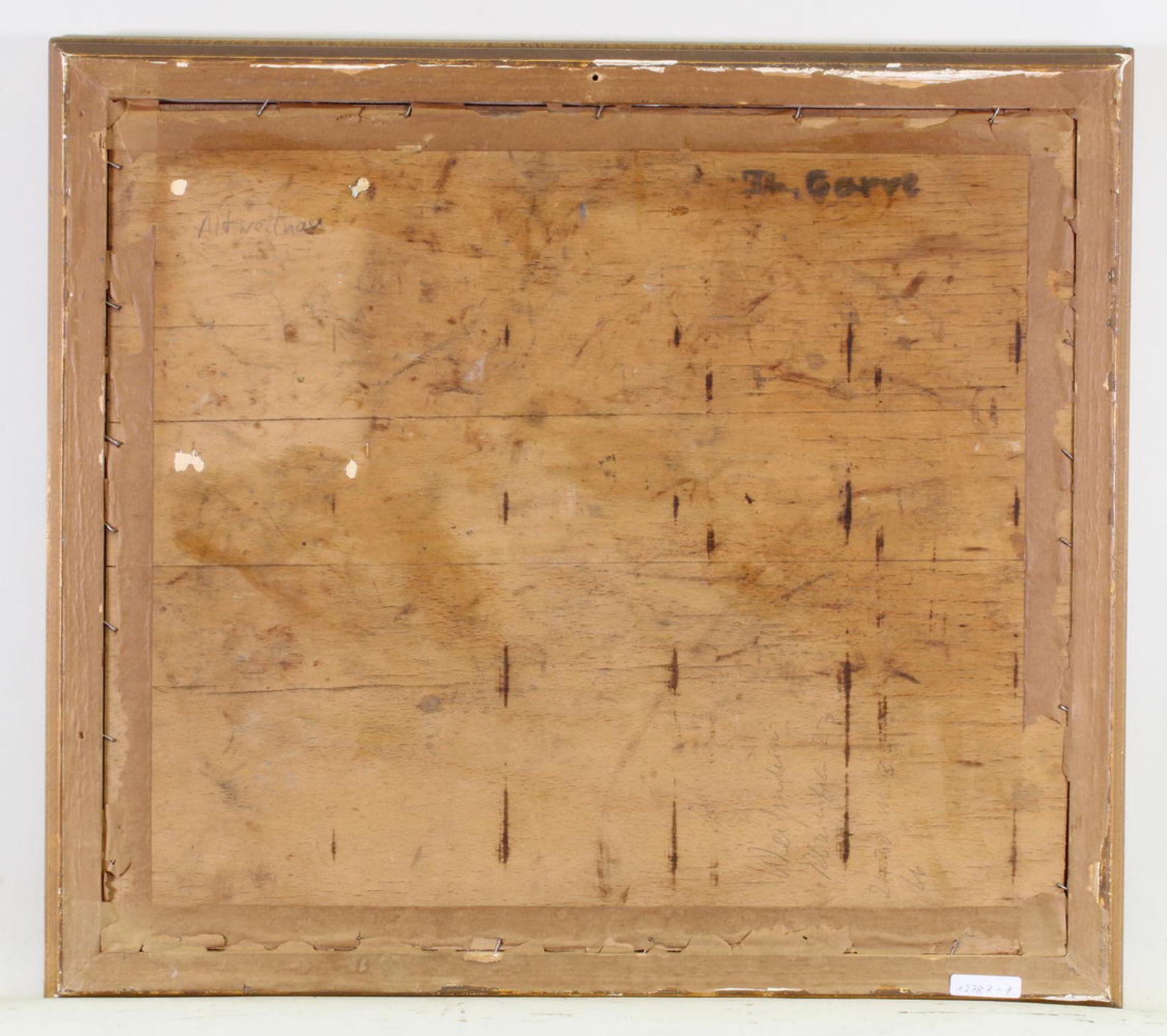 Garvé, Theo (1902-1987), zugeschrieben, "Blick auf Altweilnau am Taunus", Öl auf Holz, verso beze - Image 3 of 5