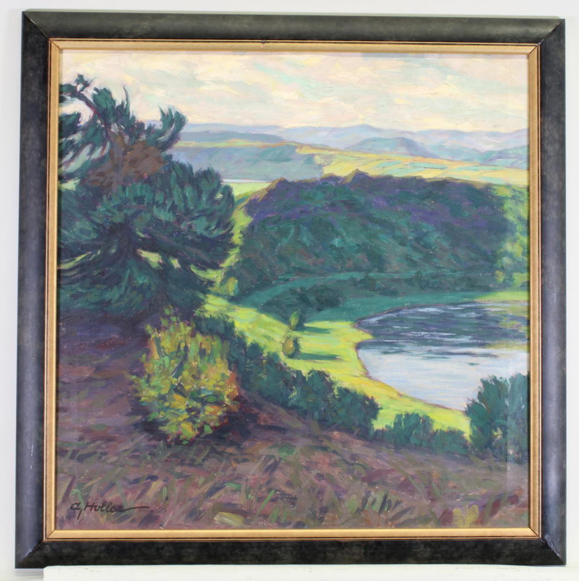 Holler, Alfred (1888 Krefeld - 1954, Landschaftsmaler, besonders der Eifel), "Blick vom Mosenberg a - Image 2 of 4
