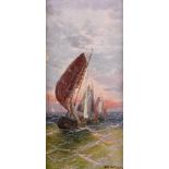 Delmar, William (englischer Maler, 19. Jh.), womöglich, "Segelschiffe", Öl auf Holz, signiert unt