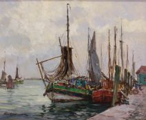 Wilke, Paul Ernst (1894 Bremerhaven - 1971, studierte an der KA Berlin, Marinemaler), "Nordseehafen