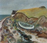 Hansson, Georg (1932 Landskrona - 2018, schwedischer Landschafts- und Marinemaler, Grafiker), "Stei
