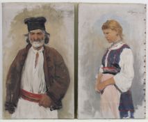 Seligmann, Adalbert Franz (1862 Wien - 1945 ebenda, Historienmaler und Kunstkritiker), wohl, 2 Stud