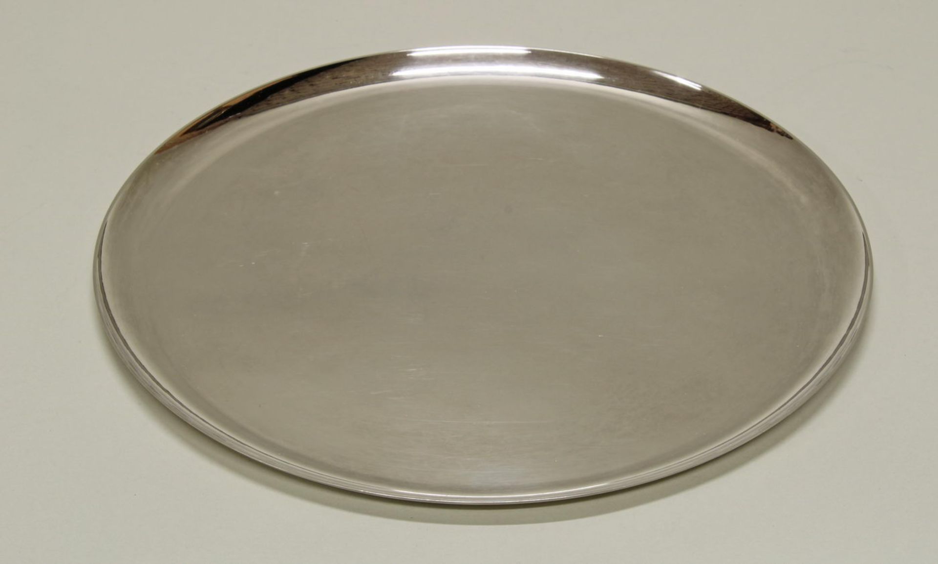 Tablett, Silber 925, deutsch, glatt, ø 25.8 cm, ca. 590 g