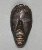 Miniaturmaske, 'Passport-Maske', Bassa/Dan, Liberia, Afrika, authentisch, Holz, geschwärzt, 6.5 cm