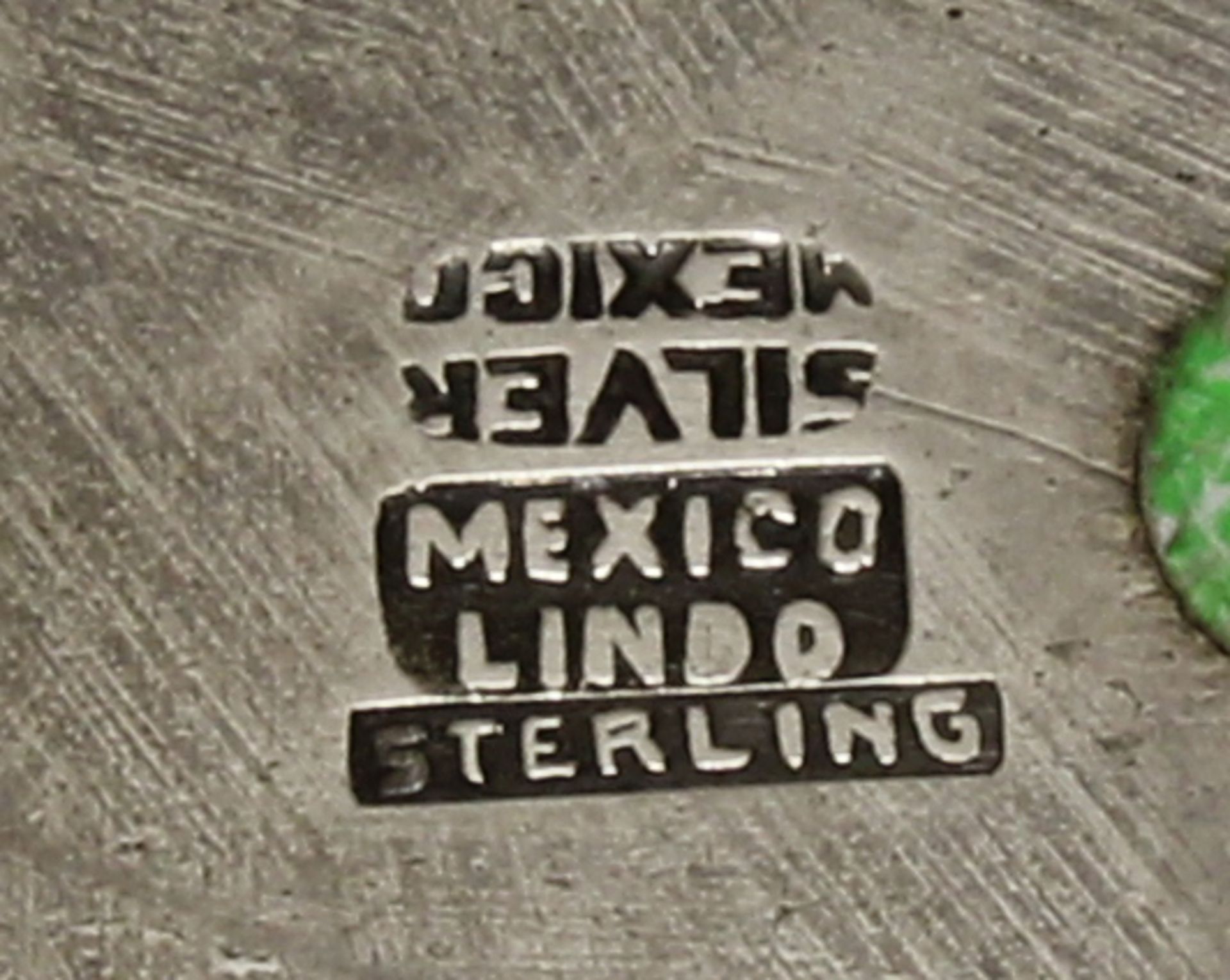 Große Platte, Silber 925, Mexiko, oval, zwei Handhaben, auf vier Füßen, 82.5 x 44.5 cm, ca. 3.550 g - Bild 2 aus 2