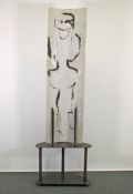 "Divine", Marmor-Skulptur auf Gestell, ca. 160 cm hoch