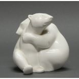 Porzellanfigur, "Balgende Bären", KPM Berlin, Weißporzellan, 13 cm hoch