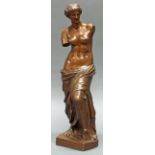 Skulptur, "Venus von Milo", Ton mit Kupfer überzogen (?), wohl Oberfläche behandelt, nummeriert unt