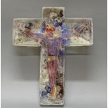 Glasskulptur, Murano, "Christus", signiert unten Mitte A. Barbini, vor 1979, 30 cm hoch x 24.5 x 4