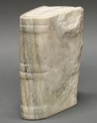 Skulptur, Marmor, "Buch", 20./21. Jh., 11 x 26 x 19 cm