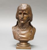 Bronze, braun patiniert, "Napoleon", verso bezeichnet F. Barbedienne. Fondeur, Stempel Réduction Mé