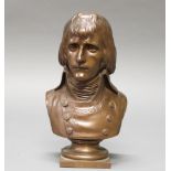 Bronze, braun patiniert, "Napoleon", verso bezeichnet F. Barbedienne. Fondeur, Stempel Réduction Mé