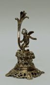 Fragment, "Putto auf Sockel", Silber 800, 15.5 cm hoch, ca. 280 g, Fehlstelle