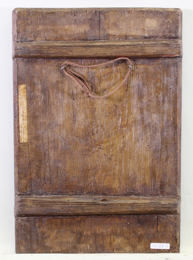 Ikone, Tempera auf Holz, "Thronende Gottesmutter mit Kind und Engeln", wohl 19. Jh., wohl Bulgarien - Image 4 of 4