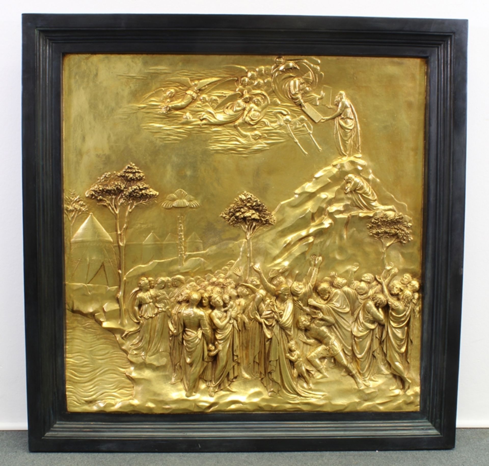 2 Reliefplatten, Gussmasse, "Adam und Eva" und "Moses" nach der Paradiespforte von Lorenzo Ghiberti - Image 6 of 9