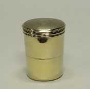 Doppeldose, Silber 950, Paris, um 1838, Jules Coquelin, vergoldet, oberer und unterer Teil durch Sc