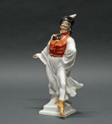 Porzellanfigur, "Ungarischer Tänzer in Tracht", Herend, Modellnummer 5491, polychrom, 29.5 cm hoch,