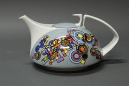 Teekanne, "Mekka-No", Rosenthal, studio-line, Auflage 18/99, polychrom, Künstlerkanne Hommage à Gro