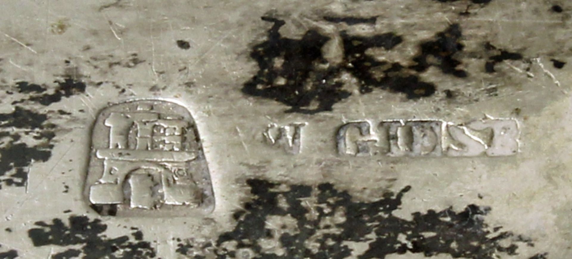 2 Suppenkellen, Silber, Hamburg, 19. Jh., Meistermarken ICS bzw. Giese, 1x Monogramm, ca. 33 cm hoc - Bild 3 aus 4