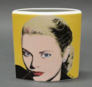 Vase, "Grace Kelly", Rosenthal, studio-line, polychrom, aus der Serie Warhol Celebrities, 20.5 cm h