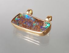 Anhänger, mit zwei Chlipschließen, GG 750, Boulder-Opal, 13 g