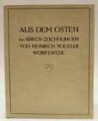 Heinrich Vogeler: "Aus dem Osten", Mappe mit 60 Lichtdrucken von Kriegs-Zeichnungen, hrsg. vom Nati