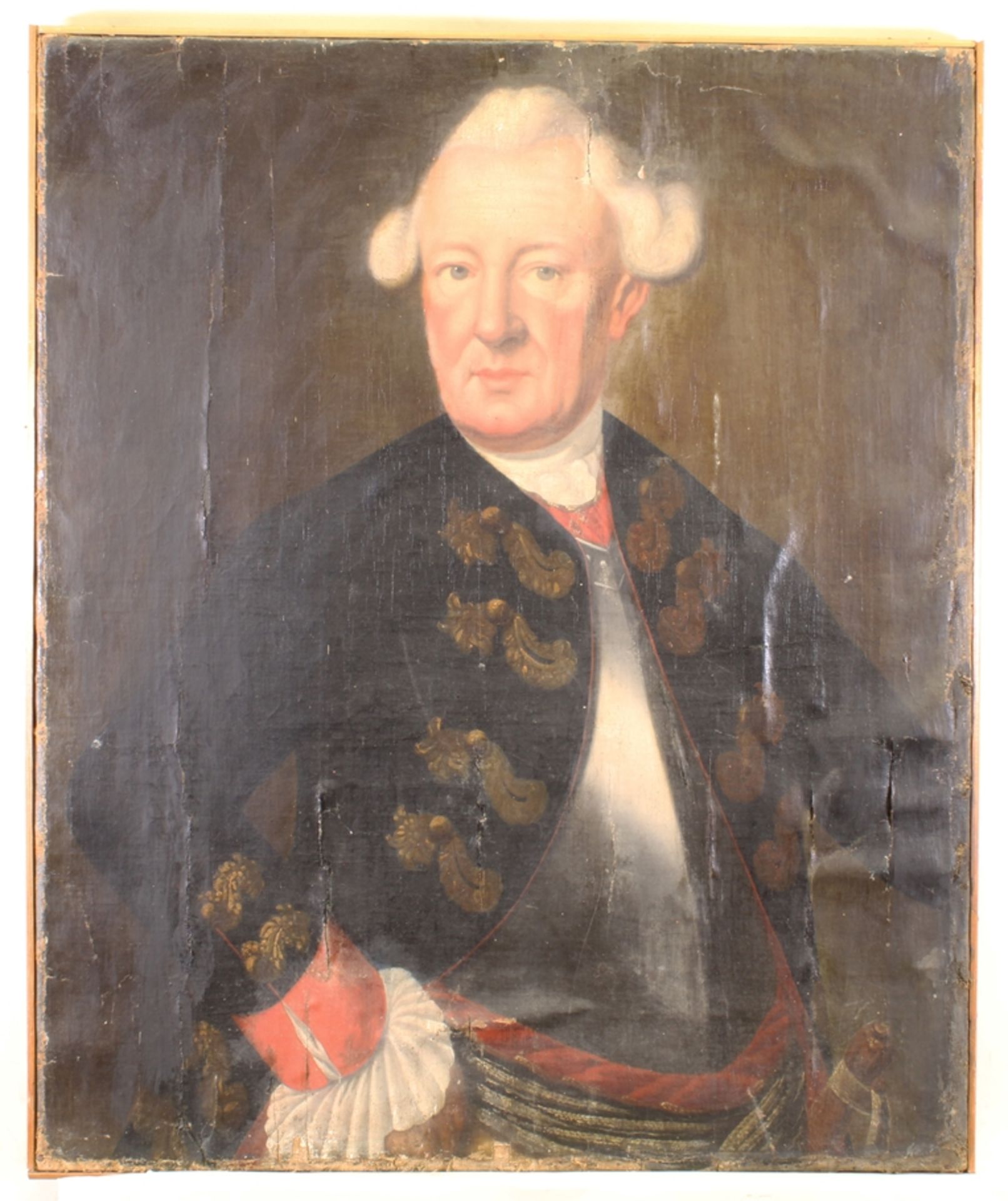 Porträtmaler (18. Jh.), "Johann Friedrich Wilhelm von Schoeller", Kommandant von Wesel, - Image 2 of 3