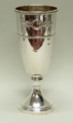 Pokal, Silber 84er, Russland, 1908-1917, Palmettenzier, Perlschnur, Restspuren von Widmungsgravuren