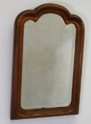 Spiegel, um 1900, Mahagoni, facettiertes Spiegelglas, 92 x 61 cm