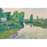 Lebourg, Albert (Montfor-sur-Risle 1849 - 1928 Rouen, französische Landschaftsmaler, Zeitgenosse vo