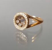 'Happy-Diamond'-Ring, signiert und nummeriert Chopard Nr. 2278460/82/3926, GG 750, 6 g, RM 16.5