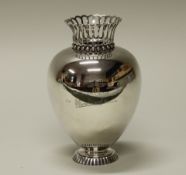 Vase, Silber 835, Wilkens, Widmungsgravur, durchbrochener Kronenrand, 21.5 cm hoch, ca. 539 g