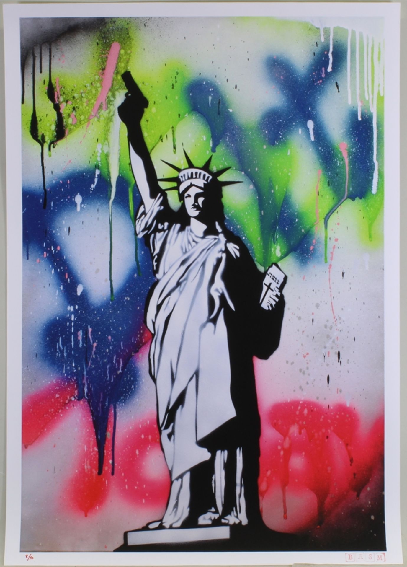 BASM (geb. 1987, bürgerlicher Name Georges Cosim, Street Art Künstler, lebt und arbeitet in Großbri - Image 2 of 3