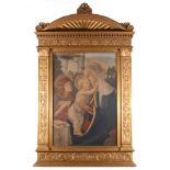 Rahmen, Renaissance-Stil, Druck nach Sandro Botticelli, Innenfalz ca. 75.5 x 54 cm, Außenmaß 128 x