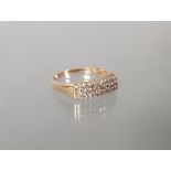 Ring, GG 585, 27 Diamanten pavé gefasst, 2 g, RM 18