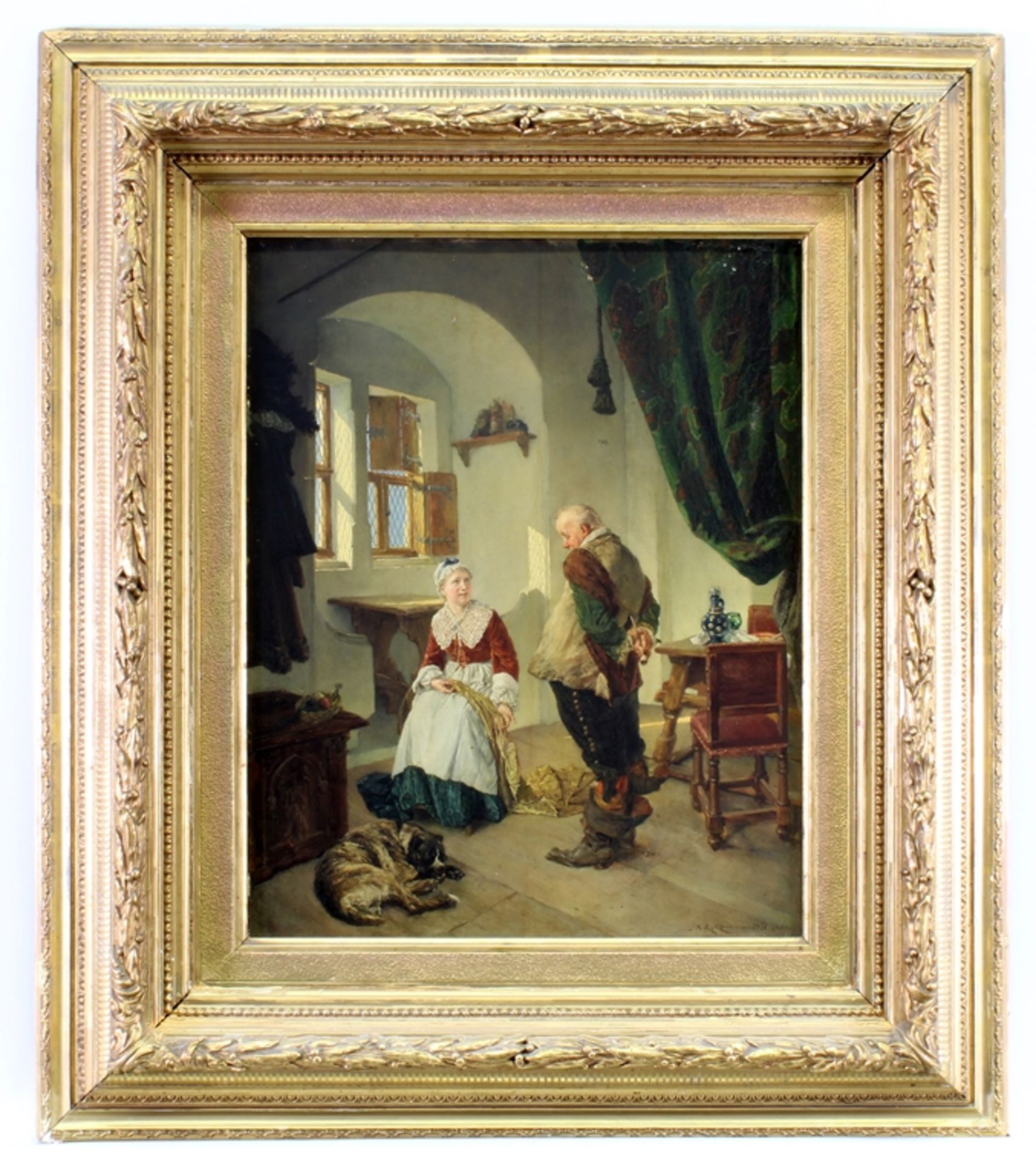 Grünenwald, Alexander Rudolf (Schloss Rosenau bei Coburg 1849 - 1890 München, Studium an der KA Mün - Bild 2 aus 5