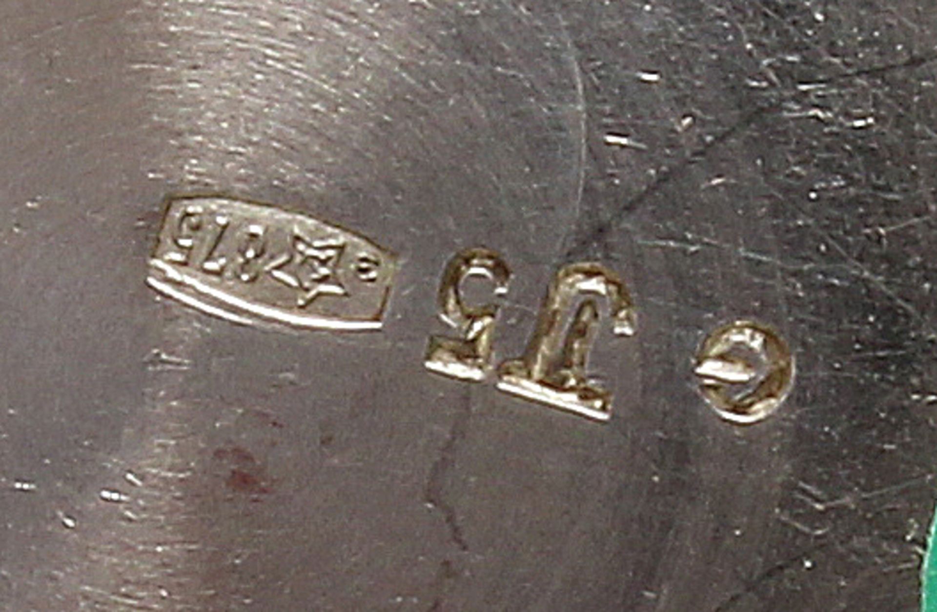 Zuckerkörbchen, Silber 875, Tallin, ab 1958, satiniert, innen vergoldet, beweglicher Bügelhenkel, 6 - Bild 2 aus 2