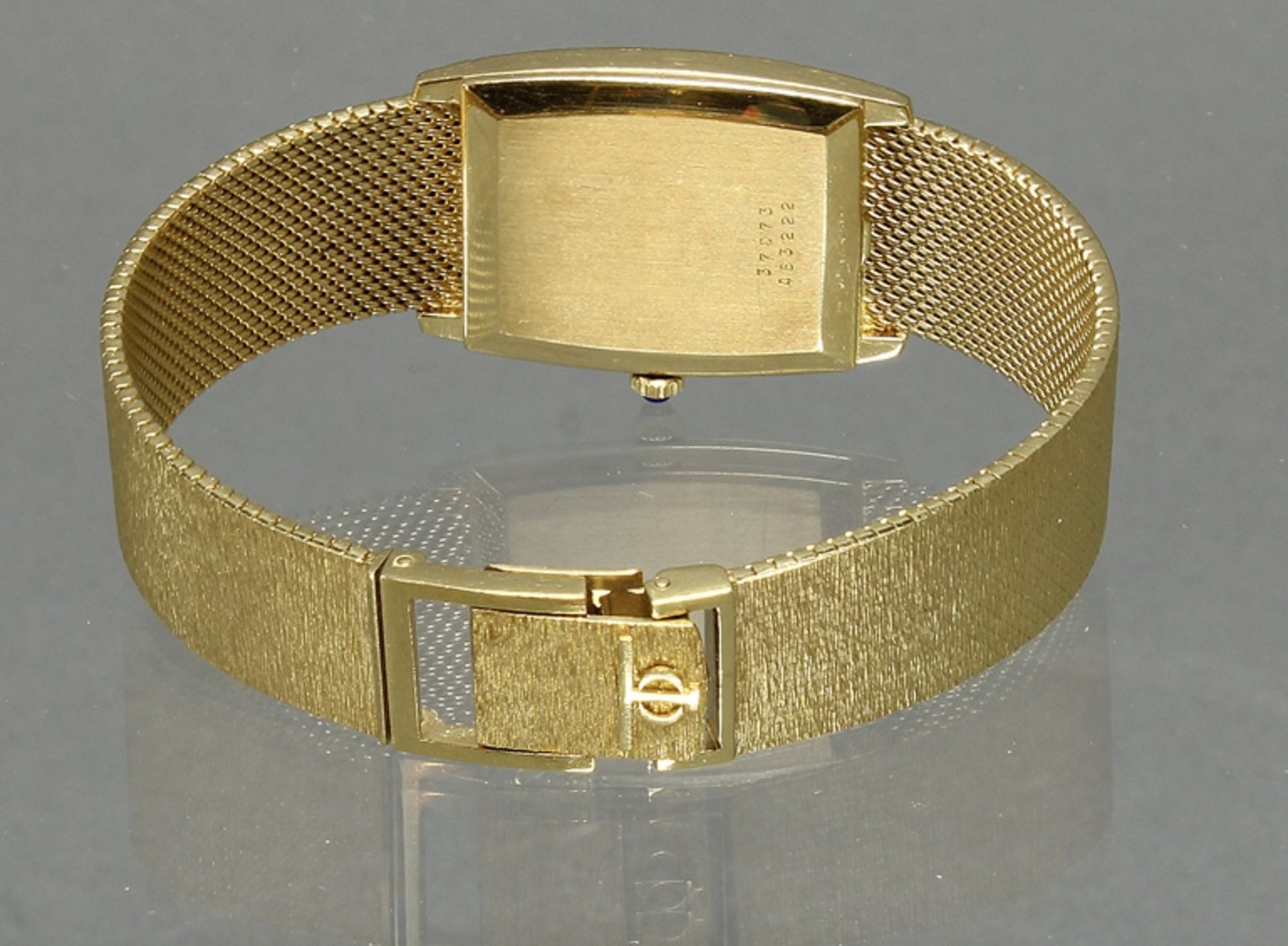 Damenarmbanduhr, Baume & Mercier, GG 750, Gehäuse-Nr. 37073/483222, Handaufzug, kobaltblaues Ziffer - Image 4 of 4