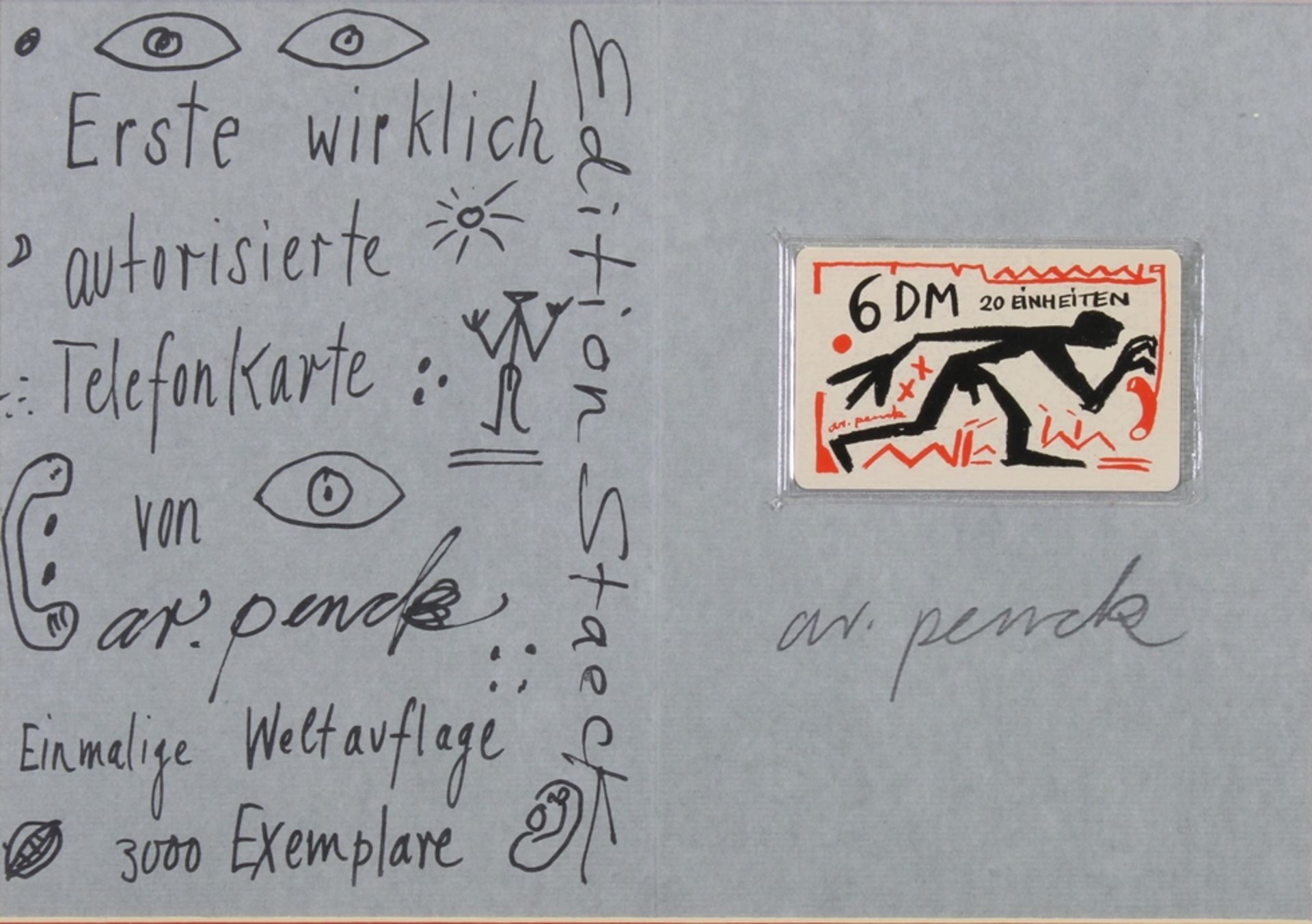 Penck, A.R. (Dresden 1939 - 2017 Zürich, bedeutender zeitgenössischer Künstler und Vater der Neuen 