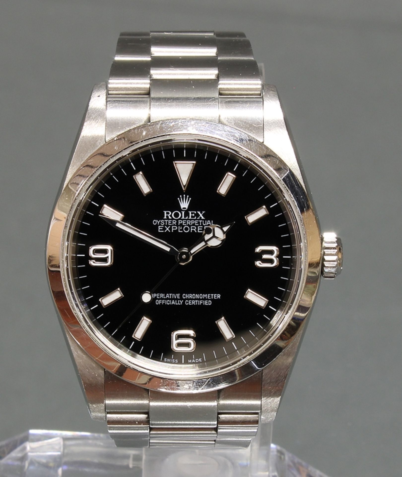 Armbanduhr, Rolex, Modell: Explorer I, von 2005/2006, Automatik, Stahl, Ref.-Nr. 114270, Ident.-Nr