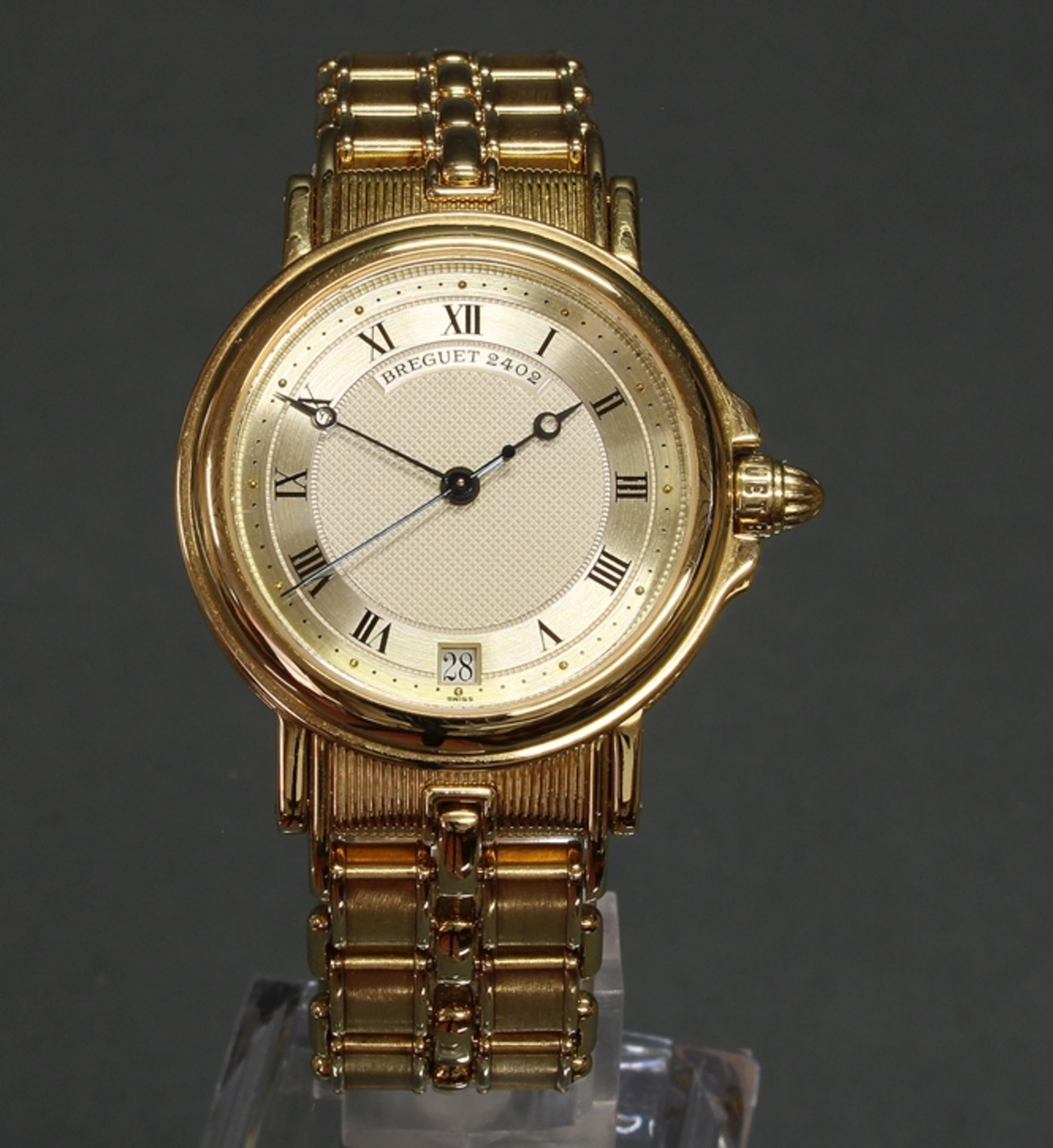 Armbanduhr,  Breguet Model Horloger de la Marine, GG 750, Automatik, Gehäusenummer 2402D, goldener 