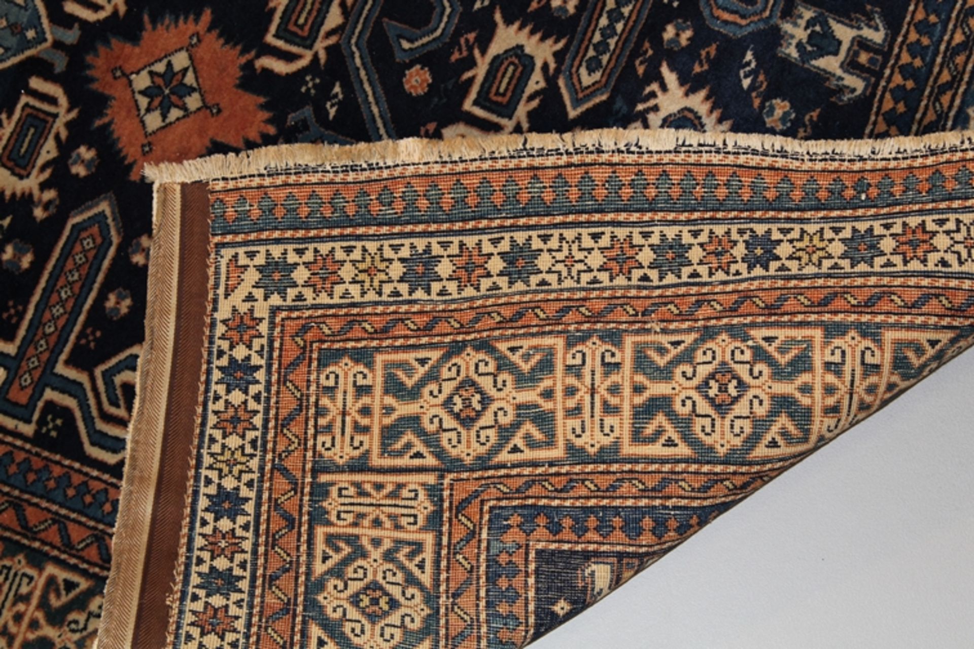 Schirwan-Kasak, Kaukasus, antik, Pflanzenfarben, 1.58 x 1.02 m - Bild 3 aus 3