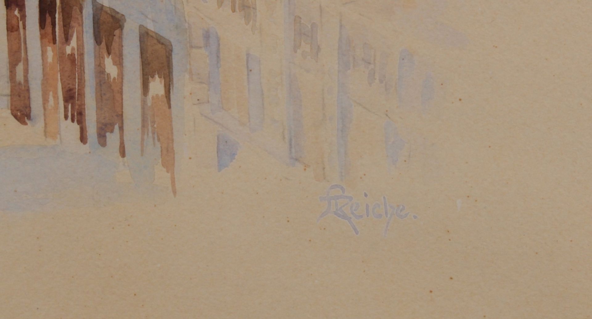 Konvolut, 3 Aquarelle, "Stadt- bzw. Burgansicht", 1x "Burg Eltz", jeweils signiert und unter Glas g - Bild 9 aus 9